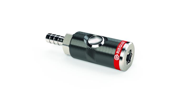 Push-button safety coupling nominal width 7.4 mm connection LW 8