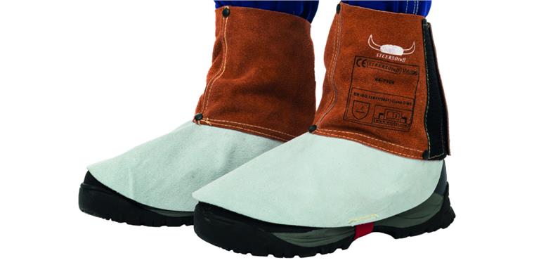 Welding gaiters pair EN ISO 1611:2007 class 2/A1 brown height 15 cm