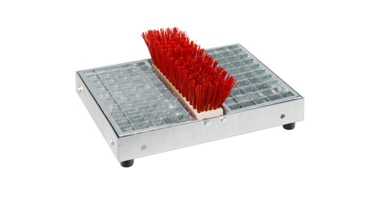 Schuhreiniger S3 mit Gitterrost komplett feuerverzinkt 450x355x165 mm 1x Bürste