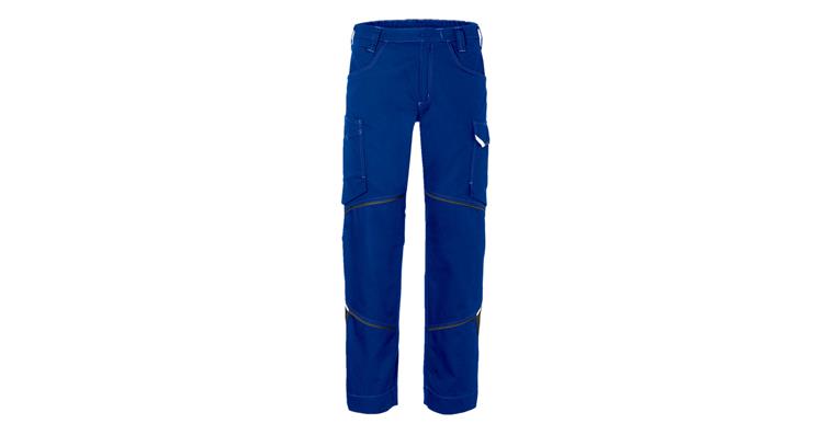 Trousers IconiQ cotton cornflower blue/black sz. 48