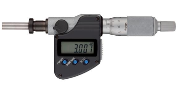 Digital-Einbaumessschraube 0-25mm mit 10mm Einspannschaft mit Klemmmutter