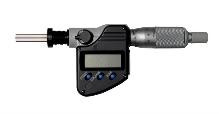 Digital-Einbaumessschraube mit Gewindeschaft M12x1 IP65 sphär. mit Klemmmutter