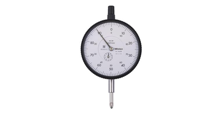 Messuhr metrisch 10 mm, 0,01mm, mit flacher Rückwand 3046AB
