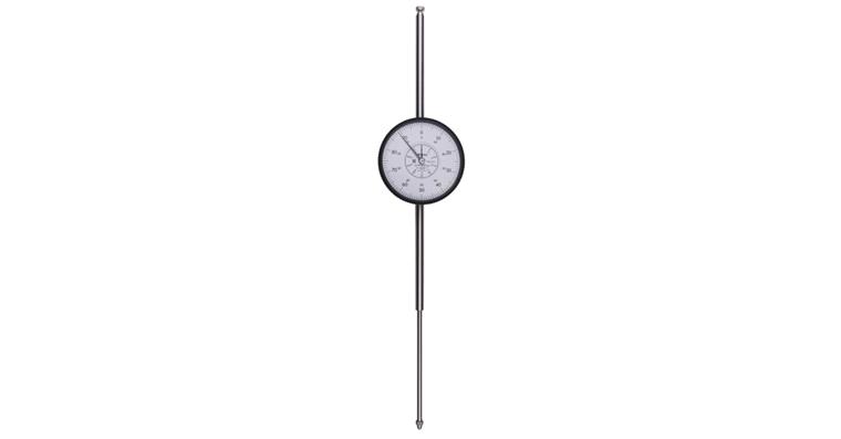 Messuhr metrisch 100 mm, 0,01mm, mit flacher Rückwand, edelsteingelagert, Stoßs.
