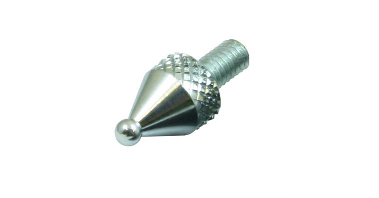 Messeinsatz mit Kugelspitze für Messuhren, M2,5x0,45, Ø1,5x7,3 mm, Hartmetall