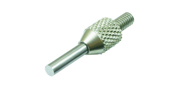 Messeinsatz zylindrisch für Messuhren, M2,5x0,45, Ø2mm x 18mm, Hartmetall