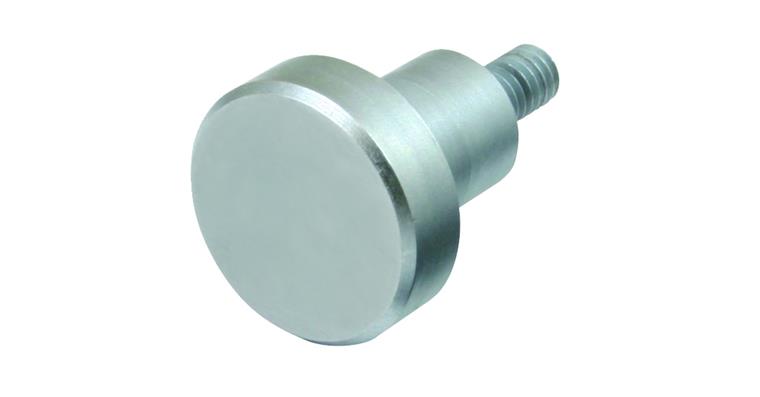 Messeinsatz flach für Messuhren, M2,5x0,45, Ø10x10 mm, Stahl