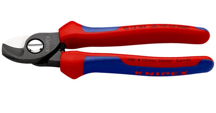 KNIPEX cable cutters 165 mm with two-component handle