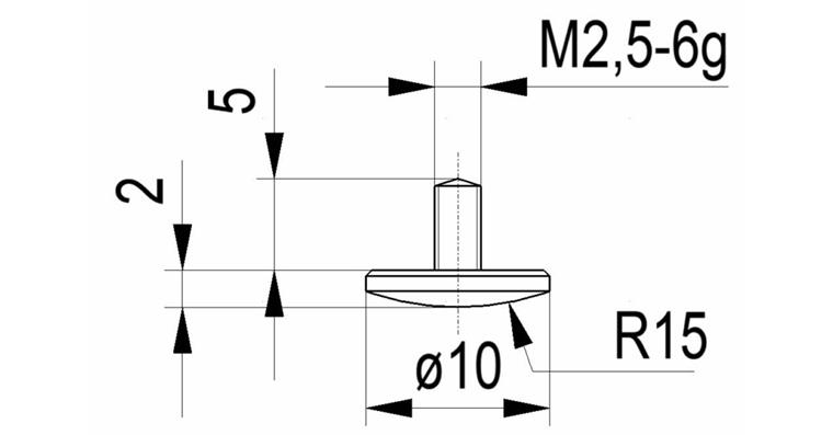 LIZZARD Messkuppe Nr.11 für Messuhren und Feinzeiger A-Gew. M2,5