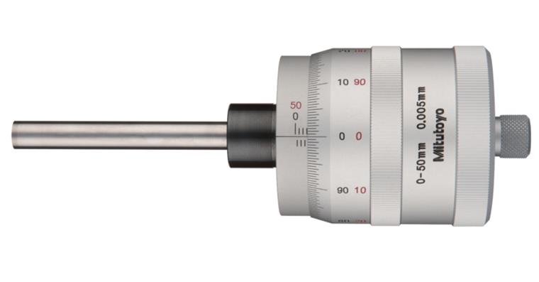 Einbaumessschraube m. nichtdreh. Spindel Messbereich 0-50-0mm Steigung 1mm/U