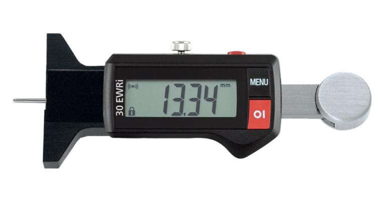 MAHR 30 EWRi-U depth callipers 300 mm, digit increment 0.01, with double hook