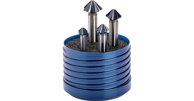 ATORN countersink set 90° HSSE TiAlN unequal pitch 10.4-20.5 mm