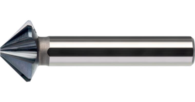 ATORN countersink 4S 90° HSSE TiAlN, extreme unequal pitch dia. 19.0 mm