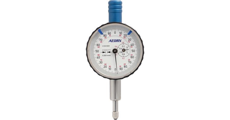 ATORN precision dial gauge dia. 40 mm graduation 0.001 mm meas. range 1 mm