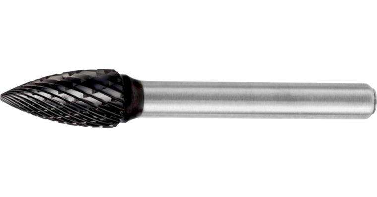 ATORN Hartmetall-Frässtift 6 mm SPG 1020.06 TIALN HM Zahnung TITANIUM