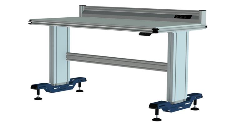 CLIP-O-FLEX Systemarbeitstisch sitzend