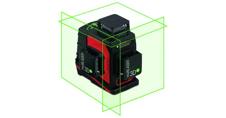Linienlaser multiLASER 3D-Set grün 360° selbstnivellierend mit Empfänger