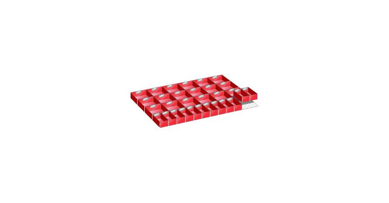 Set Einsatzkästen BxT 918x612mm FH 75mm 30 Einsatzkästen