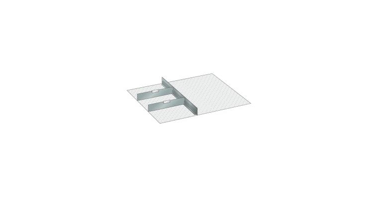 Set Schlitz-Trennbleche  BxT 612x612mm FH 100,125mm 1 Schlitzwand, 2 Trennbleche