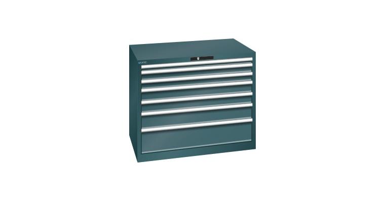 Schubladenschrank 1023x725x850mm 7Schubladen 1x50/2x75/2x100/1x150/1x200 RAL7016