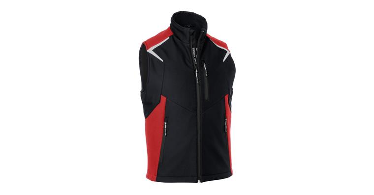 Softshell-Weste BODYFORCE schwarz/mittelrot Gr.XL
