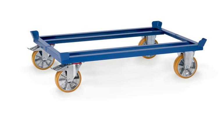 Paletten-Fahrgestell Polyurethan Ladefläche 1210x810mm Tragkraft 1050kg RAL 5007