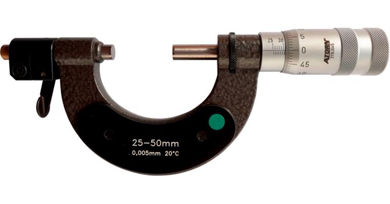 ATORN micrometer for precision pointer, measuring range 0-25 mm