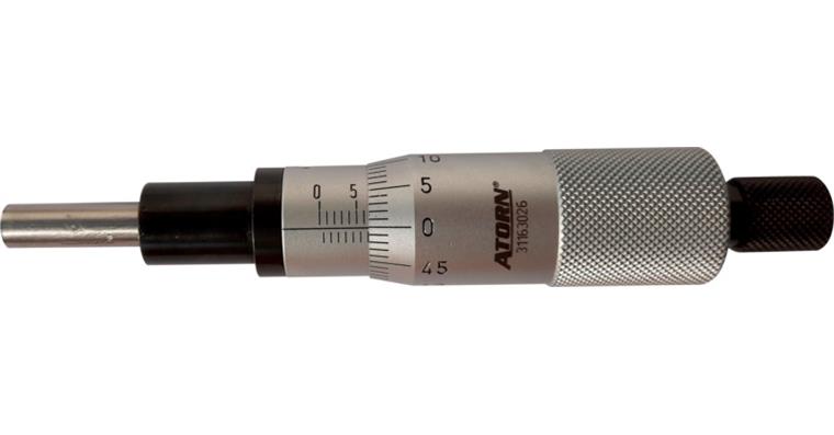 ATORN Einbaumessschraube Messbereich 0-25 mm R=7 K