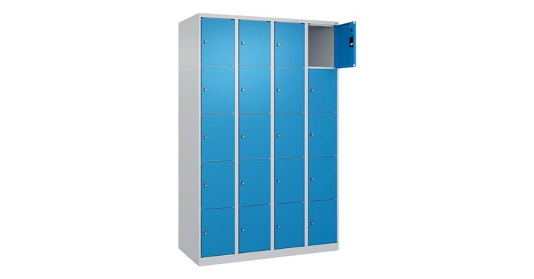 1085213310 Schließfachschrank Classic PLUS, 20 Fächer, 1850x1200x500mm RAL 7035/5012