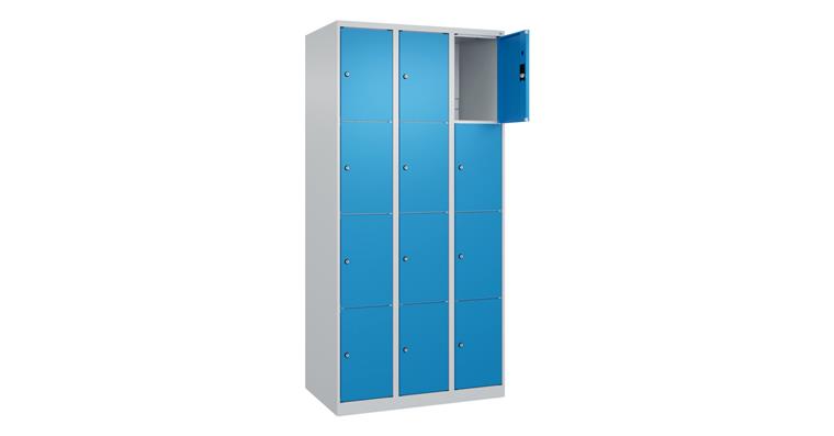 1085213206 Schließfachschrank Classic PLUS, 12 Fächer, 1850x900x500mm RAL 7035/5012