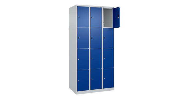 1085213207 Schließfachschrank Classic PLUS, 12 Fächer, 1850x900x500mm RAL 7035/5010