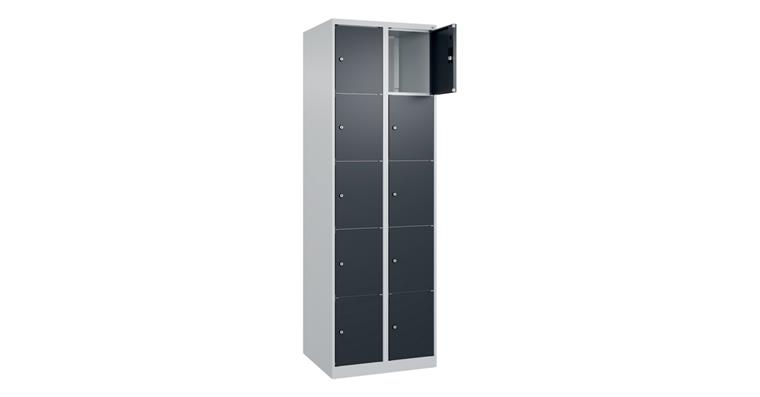 1085213109 Schließfachschrank Classic PLUS, 10 Fächer, 1850x600x500mm RAL 7035/7016