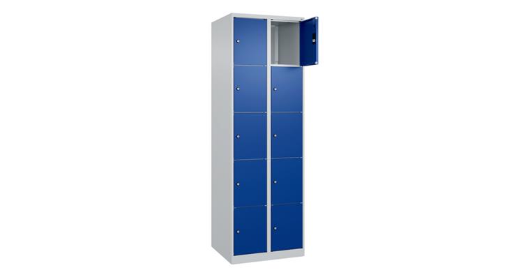 1085213111 Schließfachschrank Classic PLUS, 10 Fächer, 1850x600x500mm RAL 7035/5010