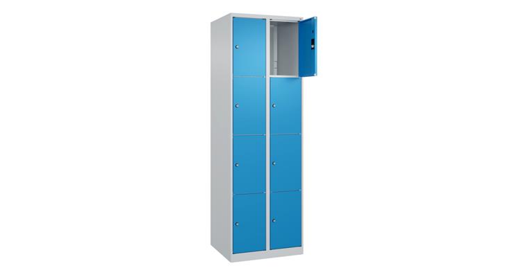 1085213106 Schließfachschrank Classic PLUS, 8 Fächer, 1850x600x500mm RAL 7035/5012