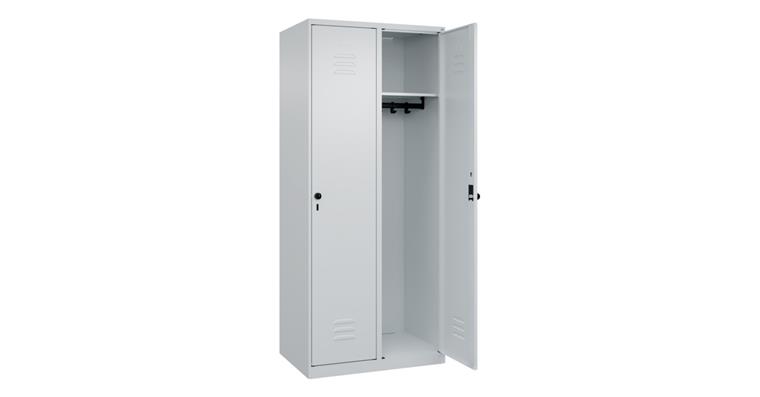 Spind Classic PLUS, 2 Abteile, 1850x800x500mm RAL 7035/7035