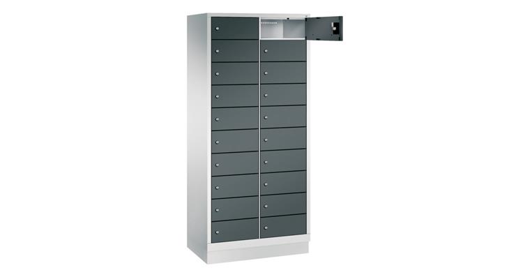 Laptopschrank 20 Fächer 1800 x 810 x 500 mm RAL7035/7016