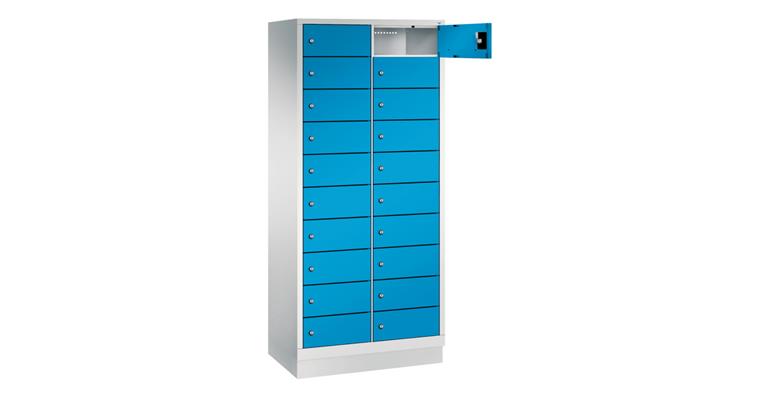 Laptopschrank 20 Fächer 1800 x 810 x 500 mm RAL7035/7016