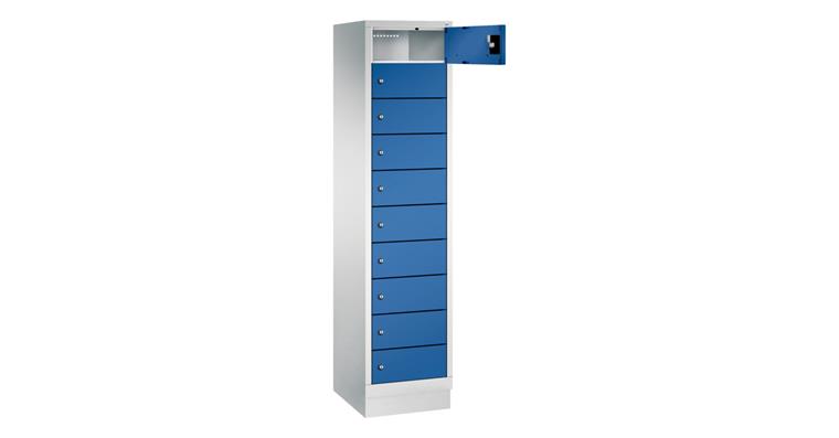 Laptopschrank 10 Fächer 1800 x 420 x 500 mm RAL7035/7016