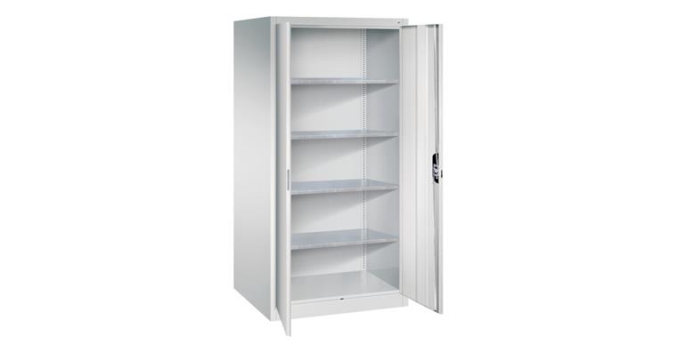 Hinged door cabinet 1950x930x800 mm 4 shelves RAL 7035/7035