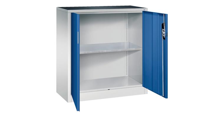 Hinged door cabinet 1000x930x400 mm 1 shelf RAL 7035/5010