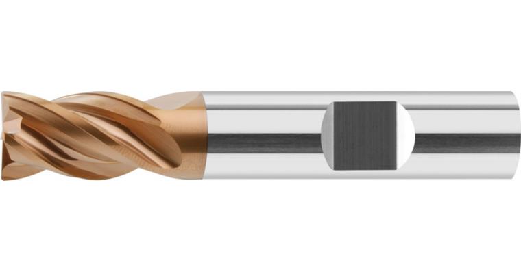 Solid carbide HPC end mill INOX Duocon-coated Z4 HB shaft dia. 16 mm