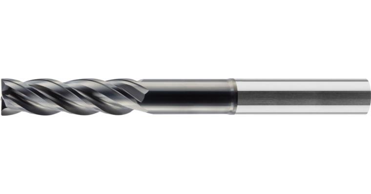 VHM-HPC-Schaftfräser STEEL Varocon-Beschichtung Z4 HA-Schaft extralang Ø 6 mm