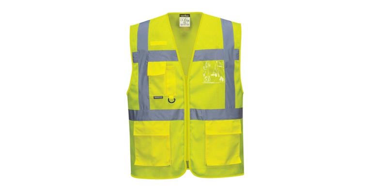 Warnschutz-Weste C376 MeshAir Exekutiv gelb Gr. XL