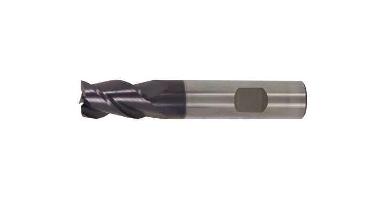 VHM-Bohrnutenfräser lang TiAlN-beschichtet 45° Z3 HB-Schaft 5 mm