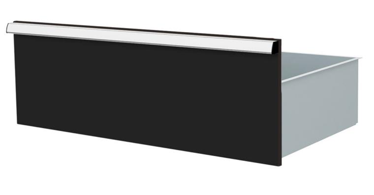 Lizzard Schublade Vollauszug 80kg Tragkraft, B800x450mm, Front 300mm, RAL 7016