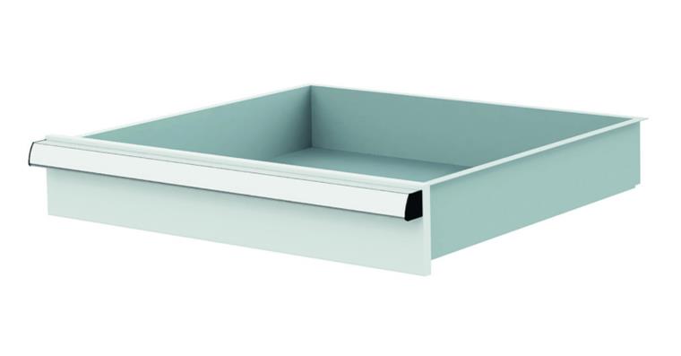 Lizzard Schublade Vollauszug 80kg Tragkraft, B500x450mm, Front 100mm, RAL 7035