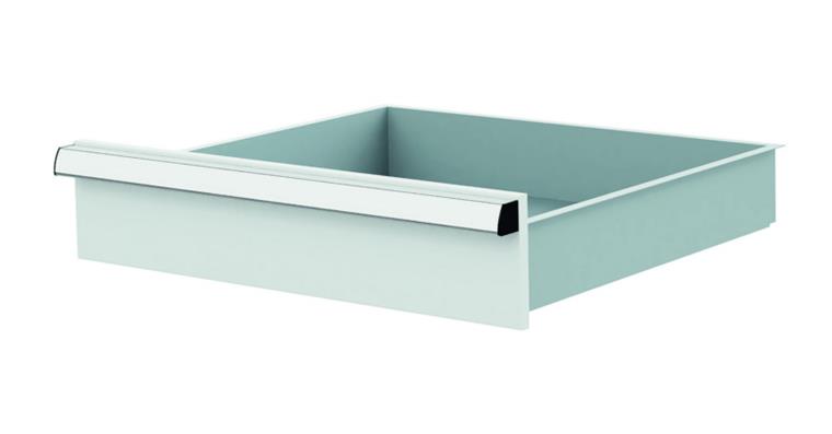 Lizzard Schublade Vollauszug 80kg Tragkraft, B500x450mm, Front 125mm, RAL 7035