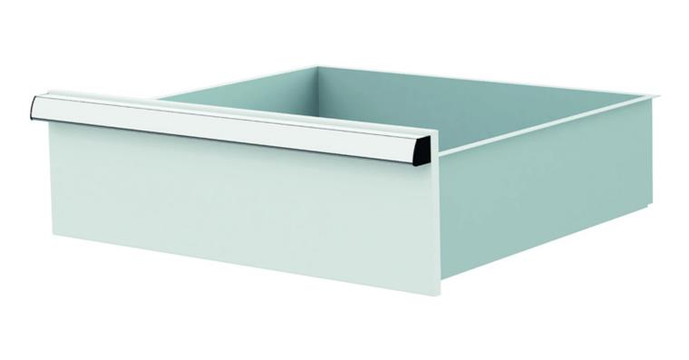 Lizzard Schublade Vollauszug 80kg Tragkraft, B500x450mm, Front 175mm, RAL 7035
