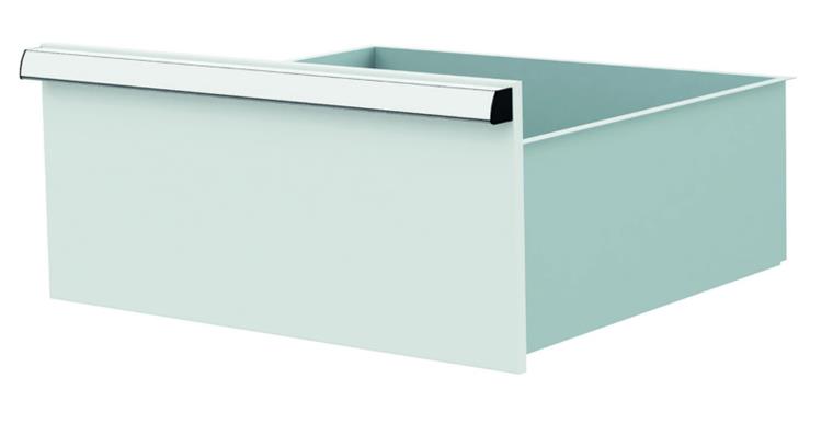Lizzard Schublade Vollauszug 80kg Tragkraft, B500x450mm, Front 250mm, RAL 7035