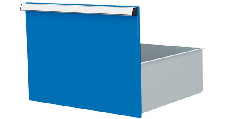 Lizzard Schublade Vollauszug 80kg Tragkraft, B500x450mm, Front 400mm, RAL 5012